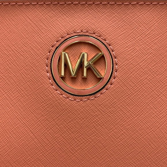 MICHAEL KORS CARMEN LARGE NORTH SOUTH TOTE SHERBERT COLOR - Picture 4 of 16